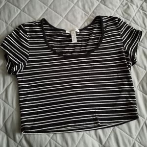 ambience apparel size medium striped crop top